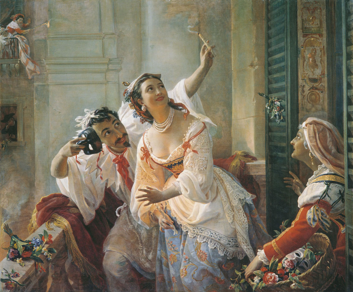 Roman Carnival by Pimen Nikitich Orlov, 1859
